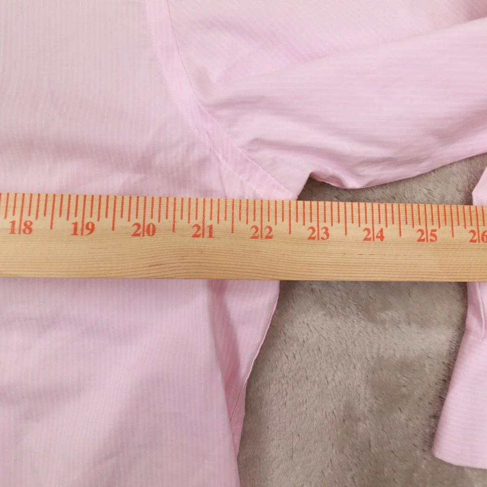 Charles Tyrwhitt Men's Pink Striped Extra Slim Fit Dress Shirt size 17/35 - Picture 4 of 7